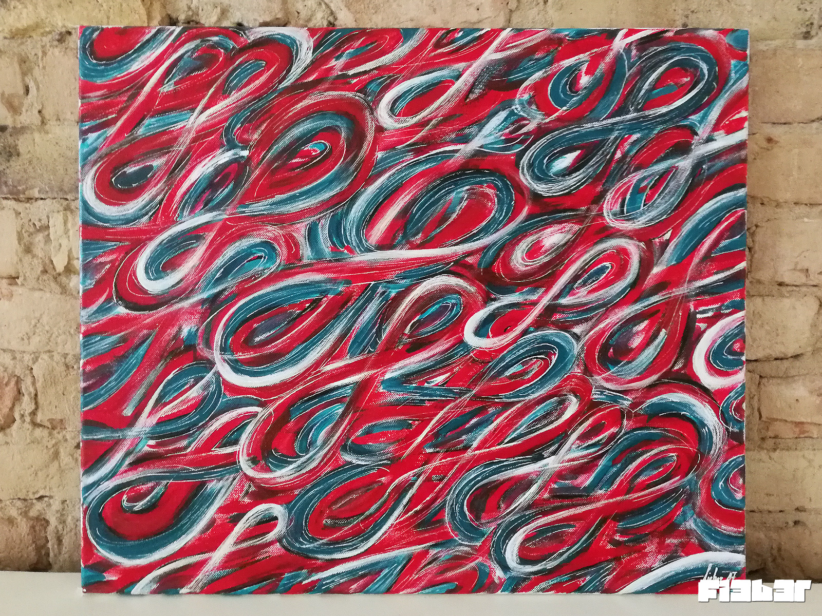 fi3b3r infinitely Acryl auf Leinwand 60x50cm