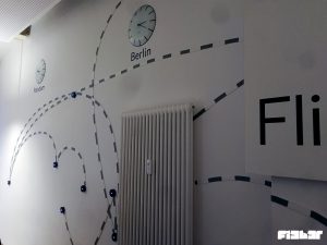 Wandgestaltung Flightright Büro Berlin