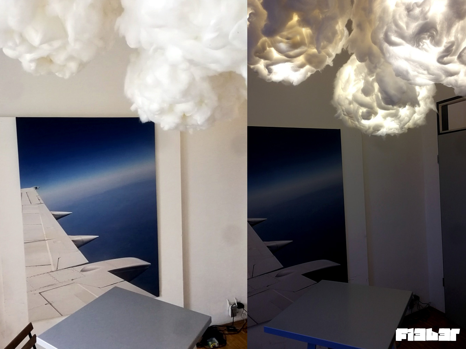 Flightright Berlin Dekoration Wolkenlampe