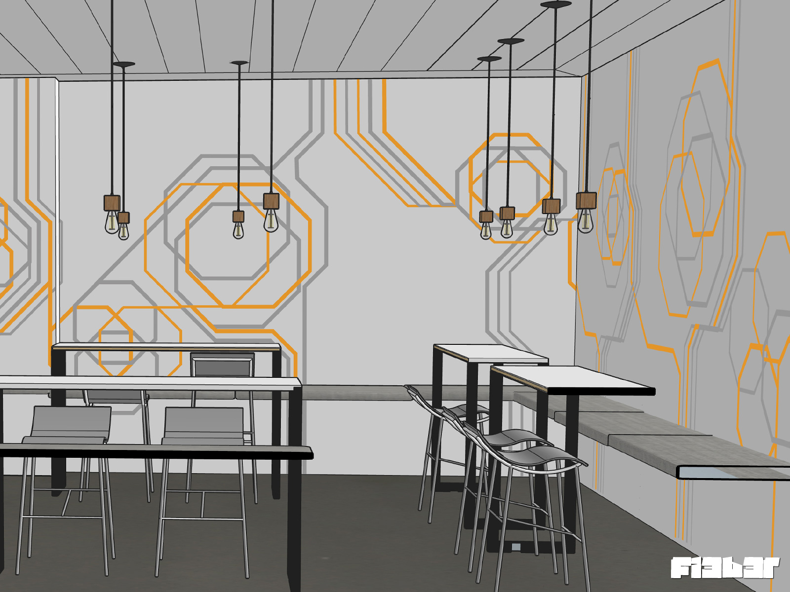 Tapeart Entwurf Büro-Küche udn Speisezimmer Berlin